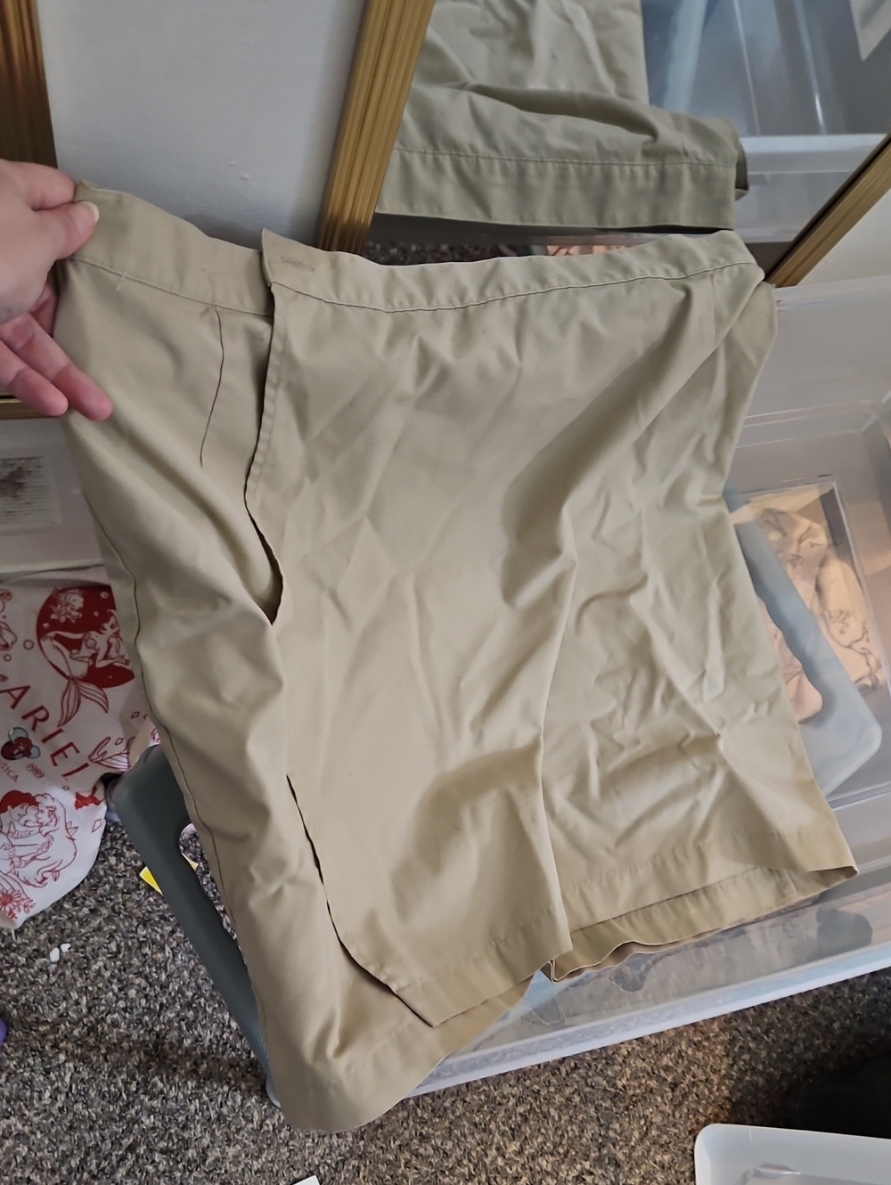 Dockers Beige Mini Skirt